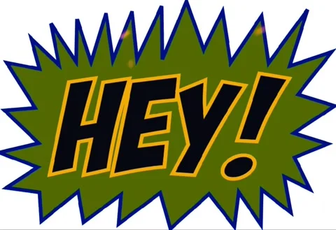 Hey! Comic Bubble Vector Animation Stock Footage 259335128