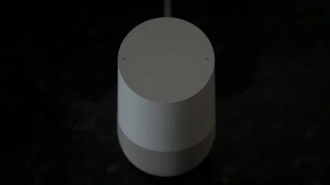 Hey Google  - Smart Speaker Stock Footage 104117944