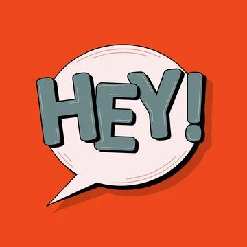 Hey text creative design Stock-Illustration