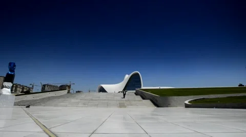 Heydar Aliyev center Stock Footage 62395026