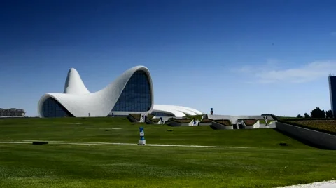 Heydar Aliyev center Stock Footage 62395032