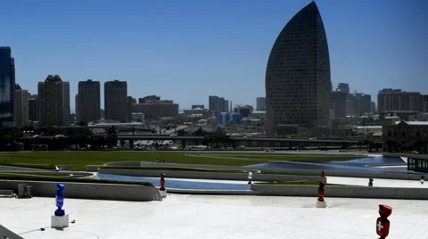 Heydar Aliyev center Stock Footage 62395042