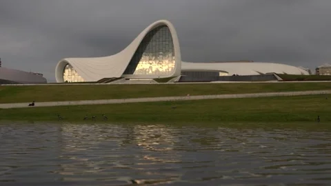 Heydar Aliyev Centre building complex Stock Footage 169028894