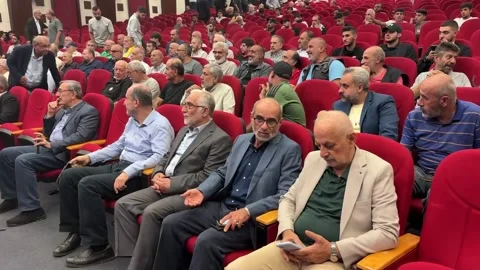 Hezbollah leader calls for internal unity and argues that disarmament would harm Stock-Footage 316782517