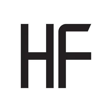 Hf initial letter vector logo icon Stock Illustration