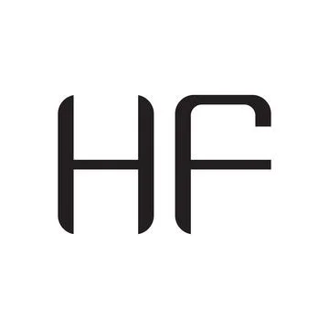 Hf initial letter vector logo icon Ilustração Stock