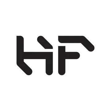 Hf initial letter vector logo icon Illustrazione stock