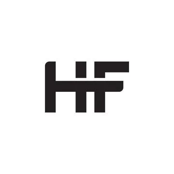 Hf initial letter vector logo Stock Illustration