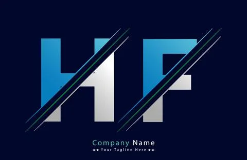 HF Letter logo design vector template. Stock Illustration
