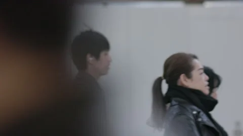 HFR Commuters walking through crowded Shinagawa station (editorial) Stock Footage 295464473