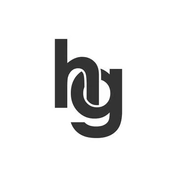 HG creative geometric initial based modern and minimal logo. Letter h g tre.. Stock Illustration