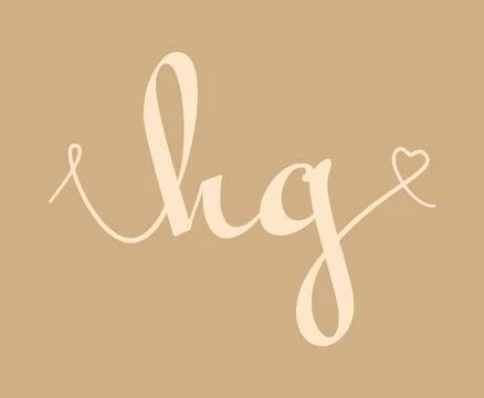 HG initial wedding monogram calligraphy vector illustration. Hand drawn let.. Stock Illustration