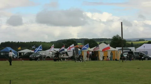 HG perfect caber toss Video stock 855417