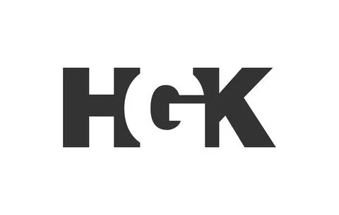 HGK logo design. Initial letter H G K bold font style for tech startups, co.. Illustrazione stock