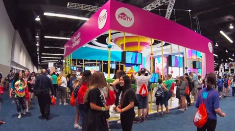 HGTV Booth at Vidcon Stock Footage 64772540