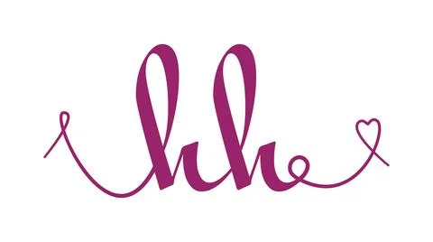 HH initial wedding monogram calligraphy vector illustration. Hand drawn let.. Illustrazione stock
