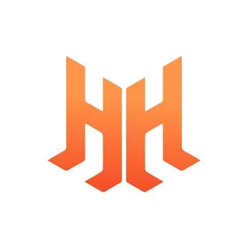 HH logo three dimensional hh building symbol modern corporate, abstract letter Stock Illustration
