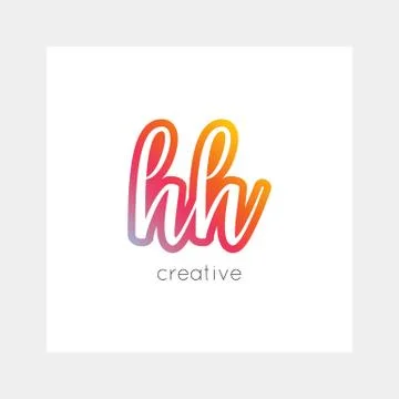 HH logo, vector. Useful as branding, app icon, alphabet combination, clip-art Stock Illustration