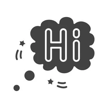 Hi Bubble Icon Image. Stock Illustration