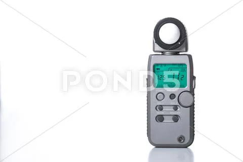 Hi end light meter isolated on white background Stock Photos