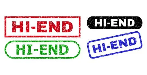 HI-END Rectangle Stamps Using Grunge Surface Stock Illustration