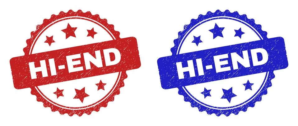 HI-END Rosette Watermarks Using Grunged Surface Stock Illustration