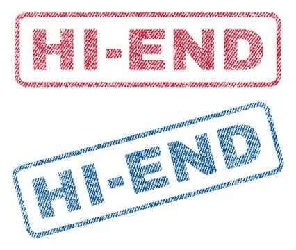 Hi-End Text Textile Seal Stamp Watermarks Stock Illustration