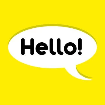 Hi, hello speech bubble. A speech bubble with the inscription "Hello" isolated Stock Illustration
