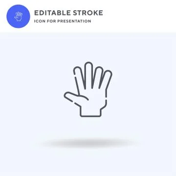 Hi icon vector, filled flat sign, solid pictogram isolated on white, logo Illustrazione stock