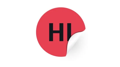 Hi label motion design. Hi now. Hi now colorful note papers clip art Stock Footage 219024628