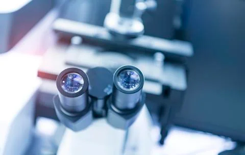 Hi-precision micro processor manufacturing concept. Stock Photos