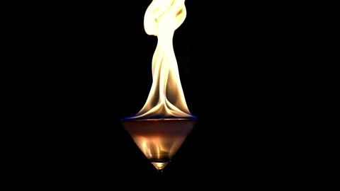 Hi quality 4k slow motion video of drink glasses on a reflective surface on fire Stock Footage 261892003
