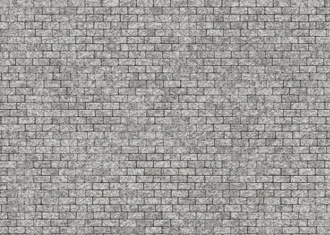 Hi-res grey small brick wall pattern Stock Illustration