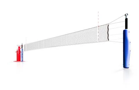 Hi resolution render of volleyball net isolated on white background Stock Illustration