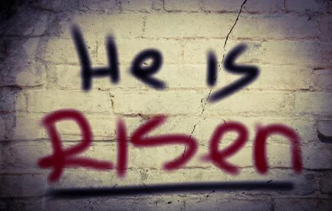 Hi Is Risen Concept Stock Illustration