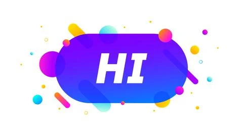 Hi, speech bubble. Banner, poster Stock Illustration