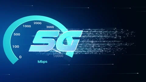 Hi Speed 5g Network Technology speed test 库存影片 155151331