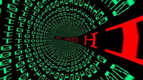 Hi speed data tunnel Stock Illustration