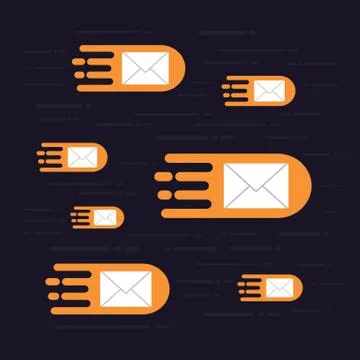 Hi speed email Illustrazione stock