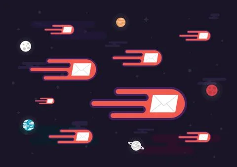Hi speed email Illustrazione stock