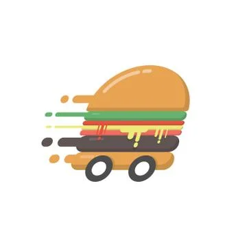 Hi speed hamburger Illustrazione stock