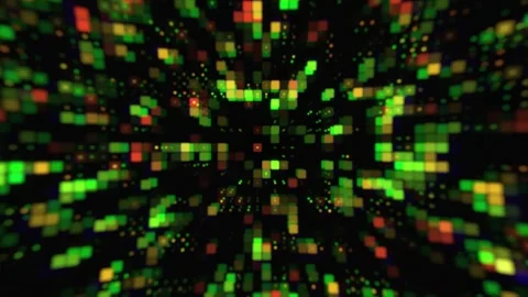 Hi-Tech Abstract Colorful Digital Data Visualization futuristic technology Stock Footage 280782246