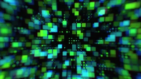 Hi-Tech Abstract Colorful Digital Data Visualization futuristic technology Stock Footage 280782247