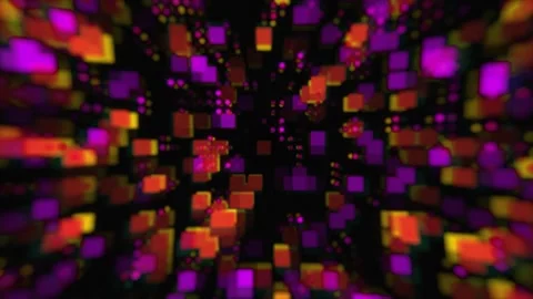 Hi-Tech Abstract Colorful Digital Data Visualization futuristic technology Stock Footage 280782256