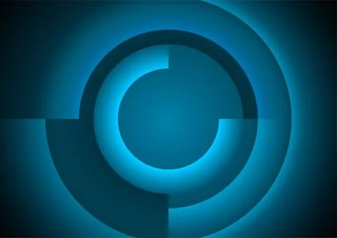 Hi-tech abstract futuristic background with circles Stock Illustration