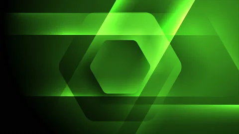 Hi-tech abstract futuristic motion background with glowing lines and hexagons Stock Footage 182347822