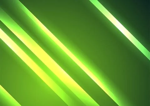 Hi-tech abstract green glowing striped futuristic background Stock Illustration