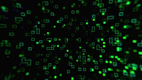 Hi-Tech abstract pixel moving background. Pixelated motion graphic Stock Footage 327679206