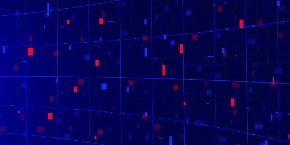 Hi-tech and Digital Flow Background. Illustrazione stock