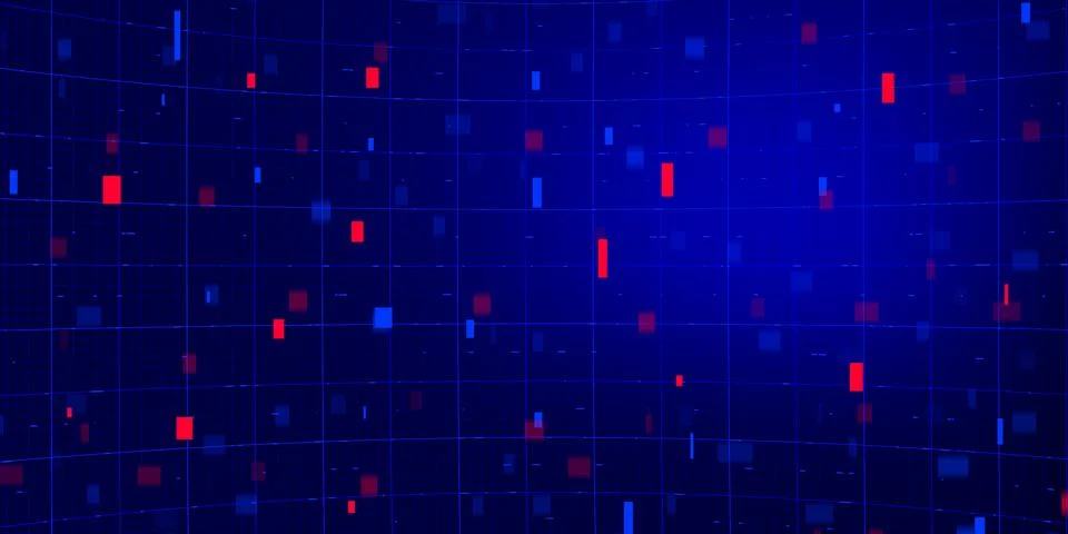 Hi-tech and Digital Flow Background. 스톡 일러스트